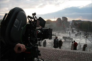 On the set of Dau. (Photo: Ruskino)
